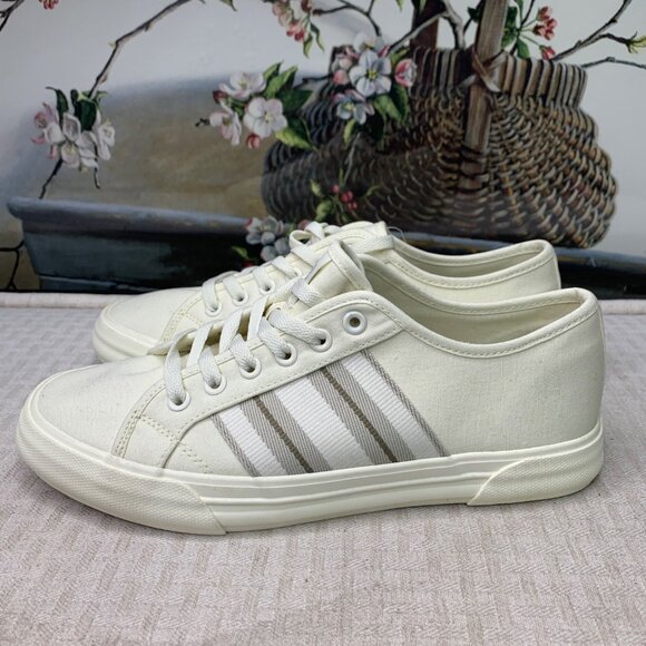 Ben Sherman Blackpool Mens Size 8 Off-White Canvas Casual Sneakers - Picture 1 of 8